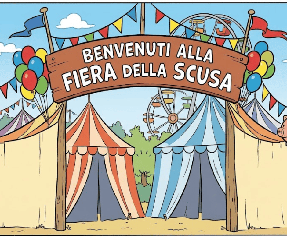 BENVENUTI ALLA FIERA DELLA SCUSA
